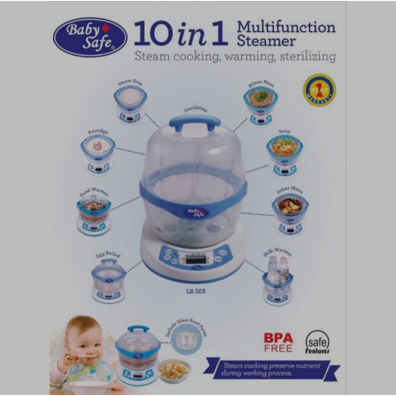 PEMANAS 10 IN 1  MULTIFUNCTION STEAMER BABYSAFE