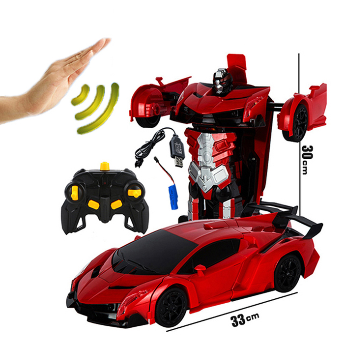 Gesture Deformation Transformer Mainan Mobil Robot Transformer - Lg Red TERBATAS