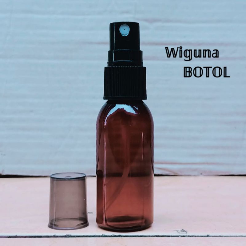 Botol Spray 30ml Coklat / Botol 30ml Amber Spray Hitam Smoke