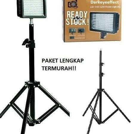 Lampu Sorot LED + Stand Tripod Lightning