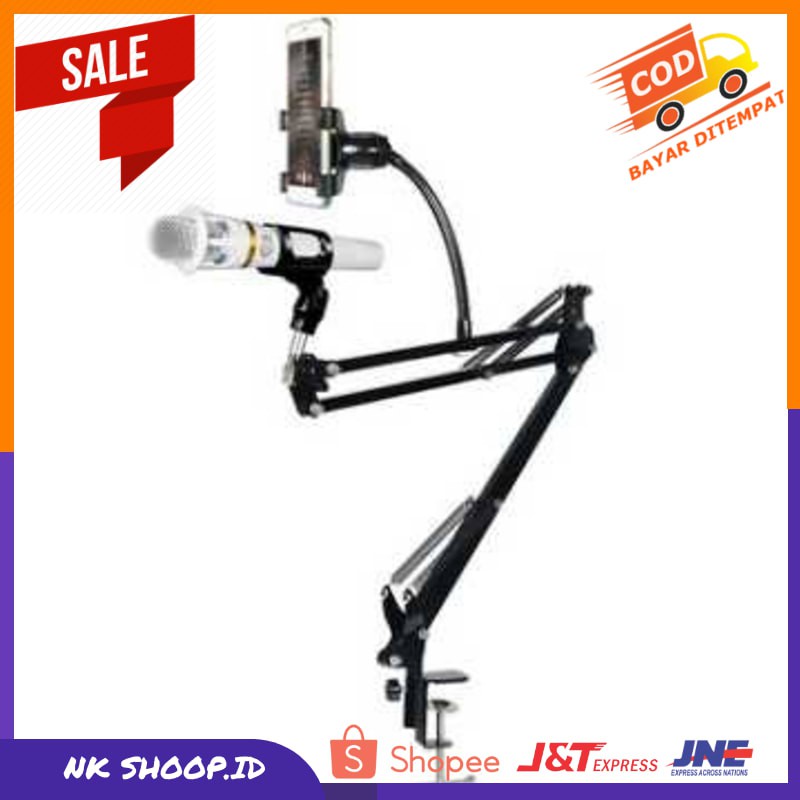 TaffSTUDIO Microphone Suspension Boom Scissor Arm with Lazypod - D6