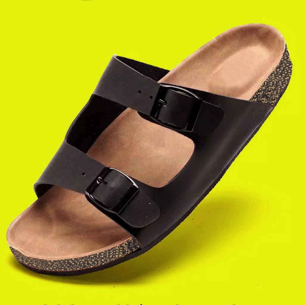UKURAN 39-43 SANDAL PRIA KOREA FASHION ULZZANG SANDAL HITAM ROMA MUSIM PANAS SANDAL COWOK SENDAL
