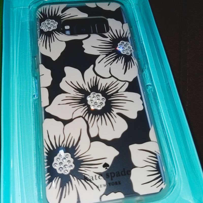 Samsung Galaxy S8 Plus Original Kate Spade Protective Hardshell Case Hollyhock Floral Bunga Kembang