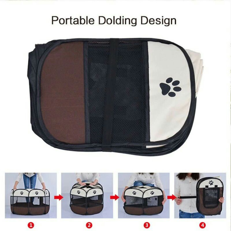 VOOPET Kandang Lipat Hewan Peliharaan Anjing Kucing Pet Portable Folding Small - WL00