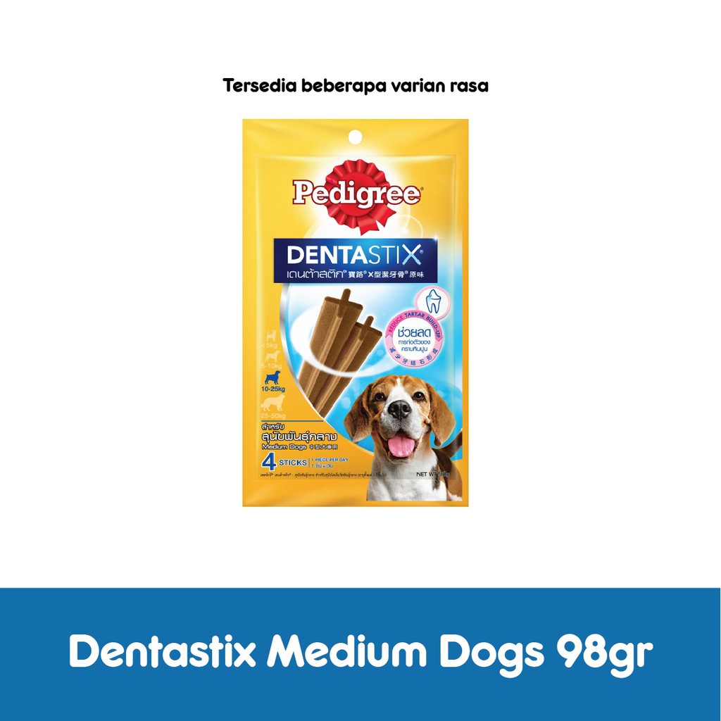 PEDIGREE® Dentastix Medium Snack Anjing 98 g - Isi 1