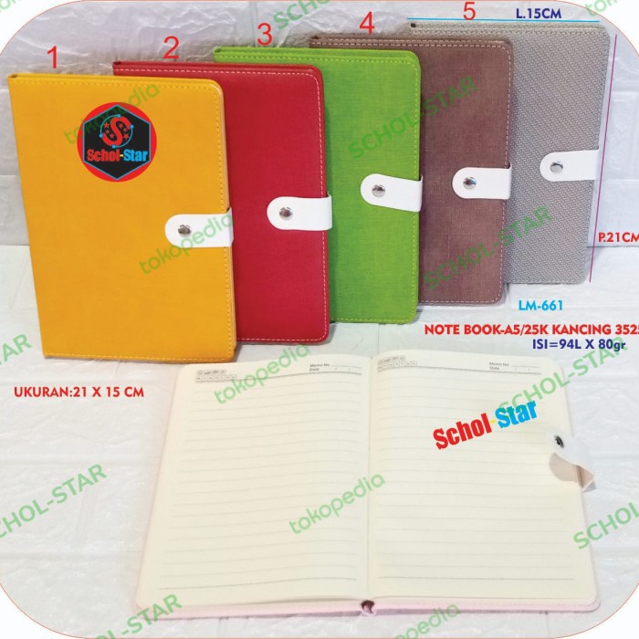 

Star Note Book A5-25K / Agenda Kancing 3525 Bagus