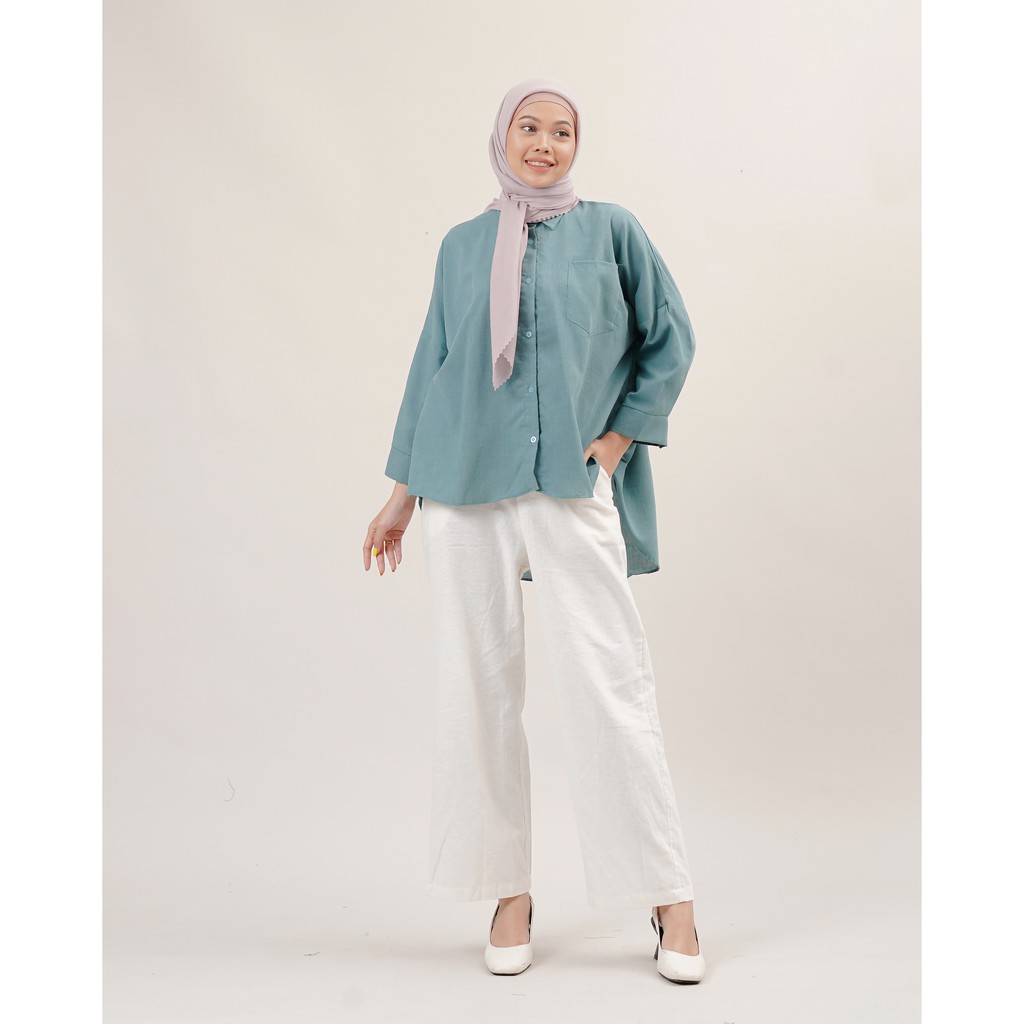 KEMEJA POLOS RAISA KATUN PREMIUM SHIRT BTS B089-5