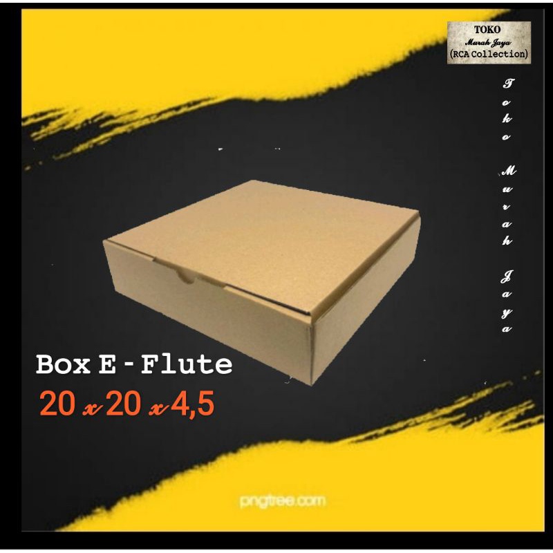 

(Box murah) Box 20x20x4,5 kardus E-Flute coklat untuk packaging olshop souvenir baju kotak kado