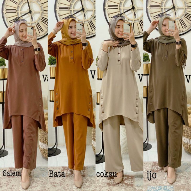 STELAN VALORA 09 BY GAGIL SETELAN TUNIK ORIGINAL SET TUNIK KULOT TERBARU