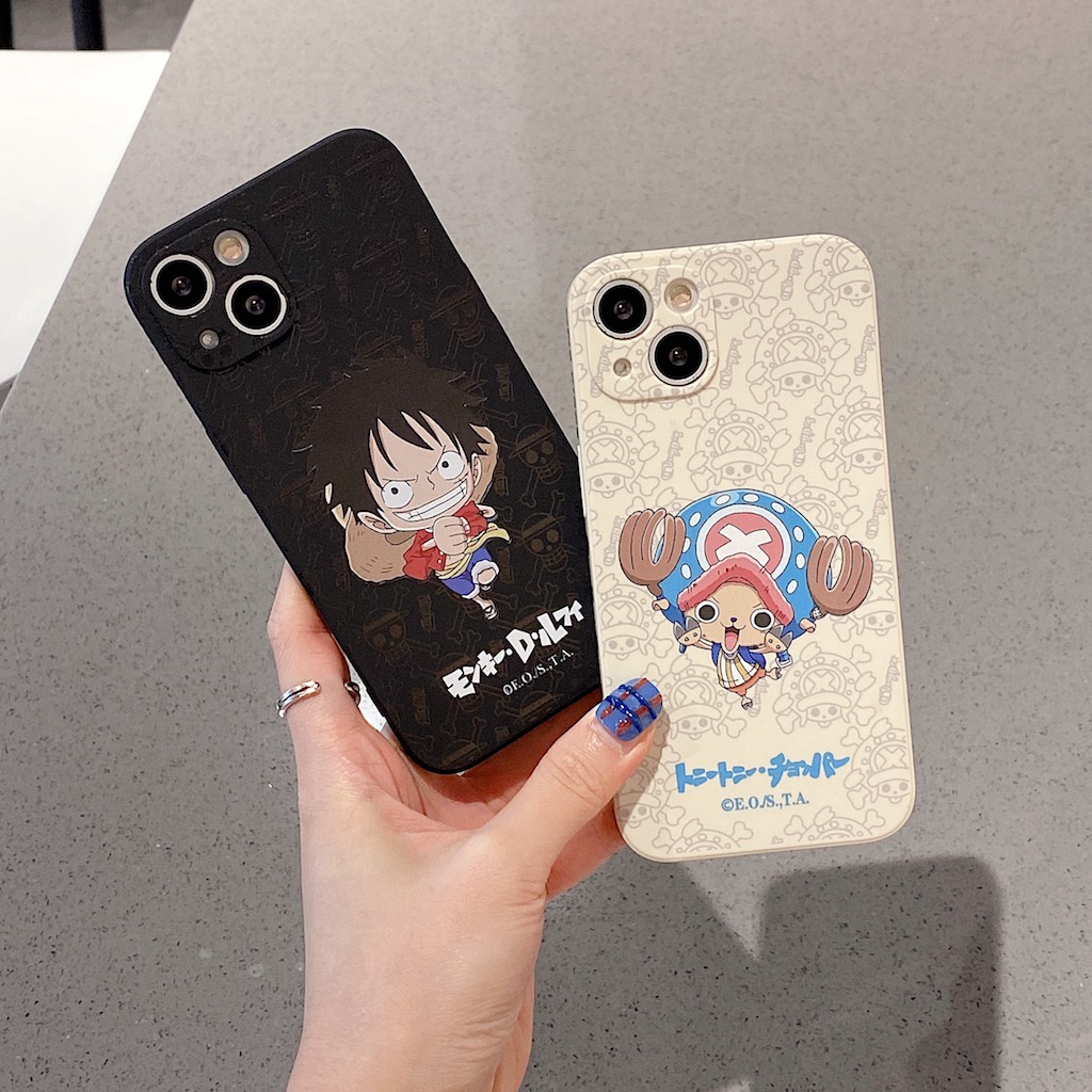 Soft Case Silikon Motif Anime One Piece Untuk IPhone 11 12 13 Pro Max X XS XR 7 8 Plus