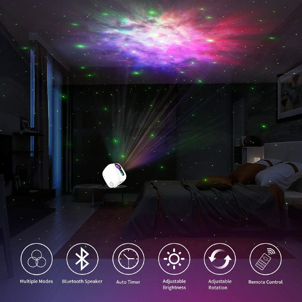 Starry Sky Projection Lamp - Lampu Malam Atmosfer Bulan Bintang