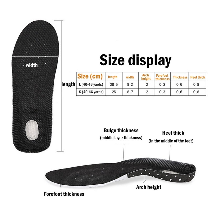 Insole Alas Kaki Sepatu Empuk Shock Absorb Gel Orthotic Arch