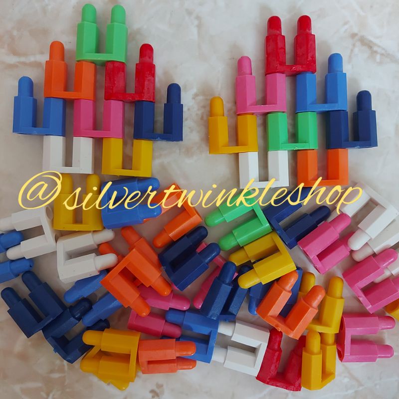 Mainan bongkar pasang lego roket miniset sedang medium mini set hexagonal segienam segi enam peluru 
