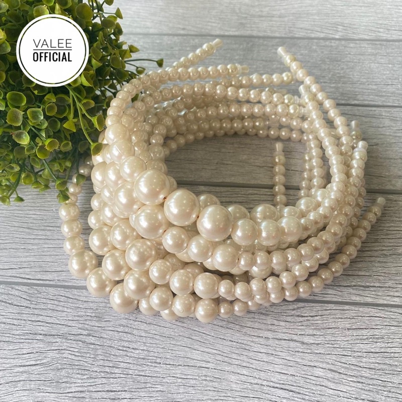 Banda Gaya Korea Mutiara Pearl Wanita Aksesoris Fashion Wanita Headband Mutiara Import