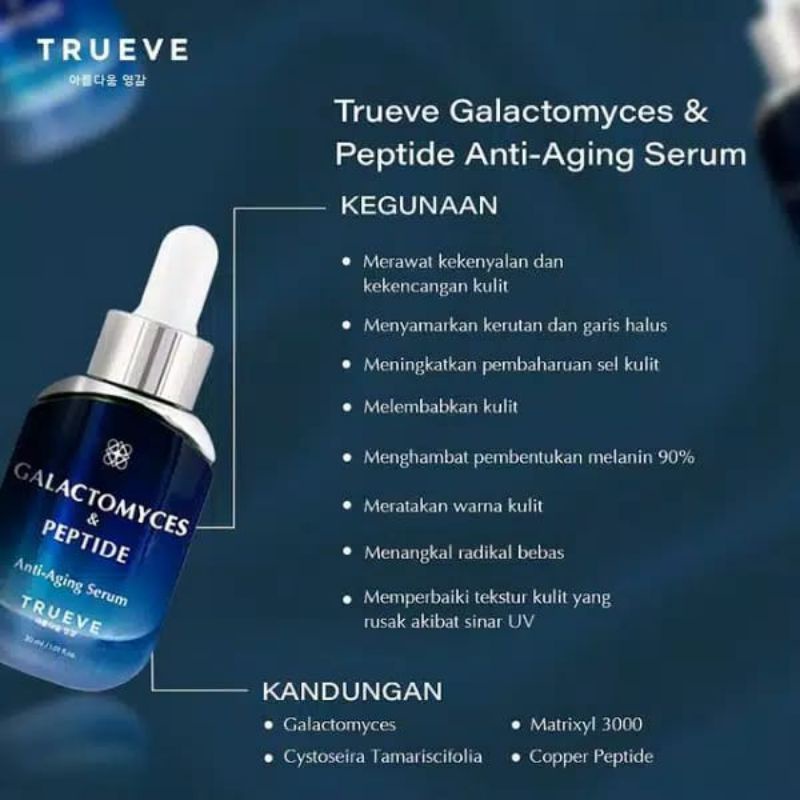 Trueve Galactomyces dan Peptide Anti-Aging Serum