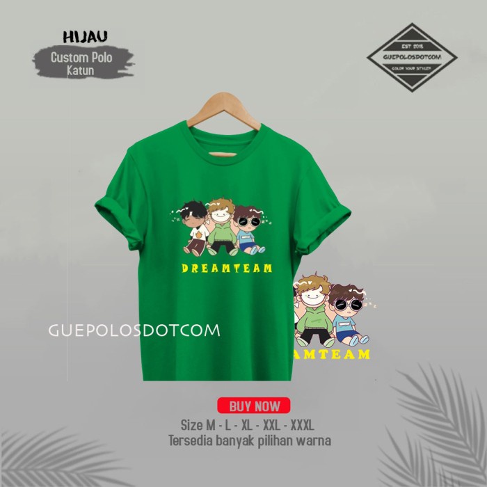 Kaos roblox - KAOS DREAM SMP CUTE ANIME - TSHIRT DREAM SMP MEMBER - hijau fuji, 2