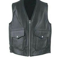 Jaket Rompi Kulit Garut pria ,Rompi Kulit Sintetis  pria,rompi motor pria