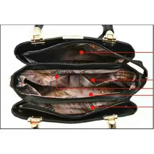 JK 135 TAS HAND BAG WANITA IBU-IBU IMPORT SELEMPANG BLACK Y1616 C8194 T125 C8194 U546 P8212 PX214