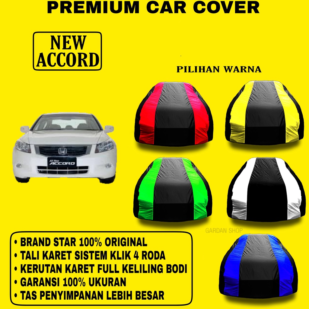 Body Cover NEW ACCORD Garis 2 WARNA Penutup Pelindung Bodi Mobil New Accord PREMIUM