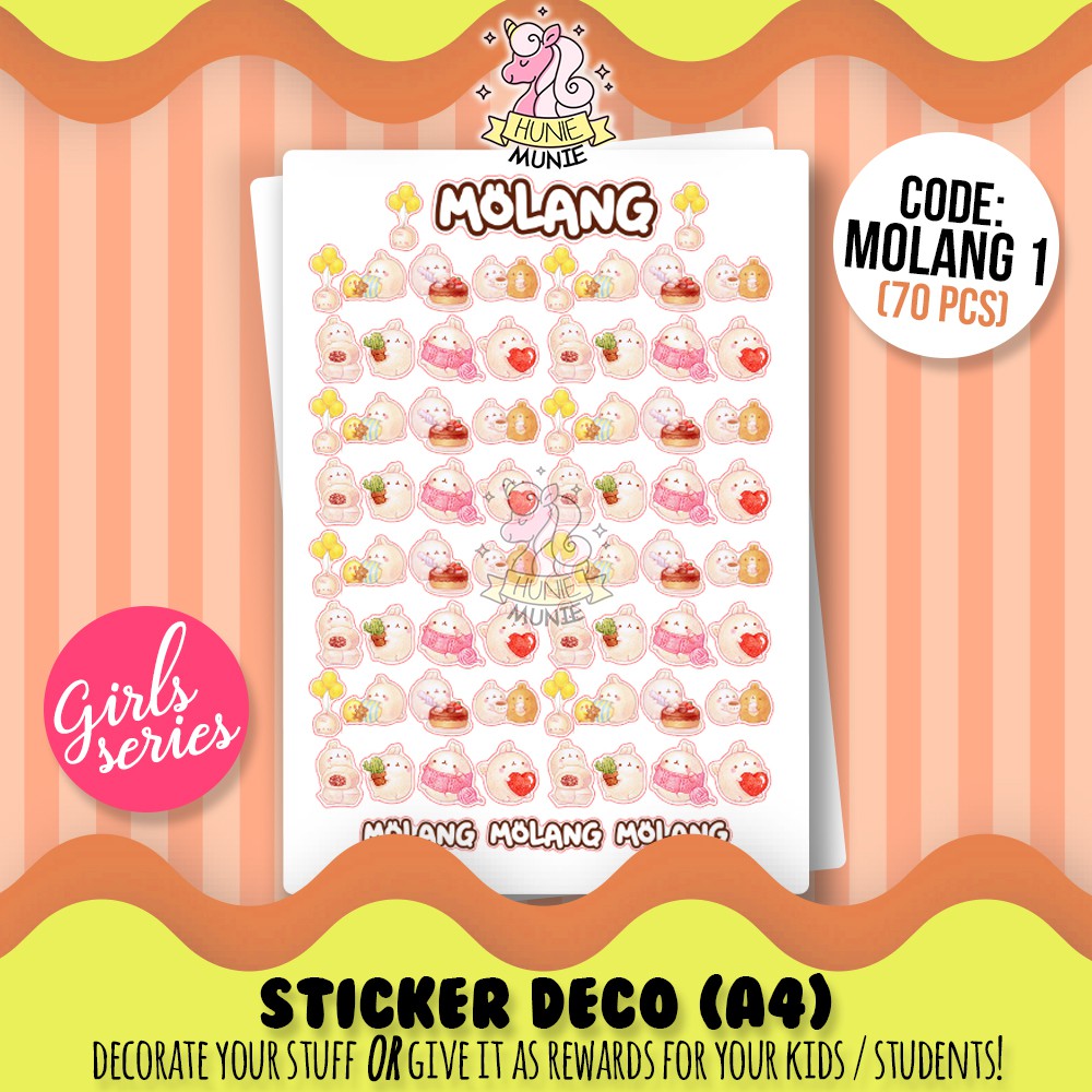 

Sticker Deco - Molang SERIES Stiker Girls - Hunie Munie
