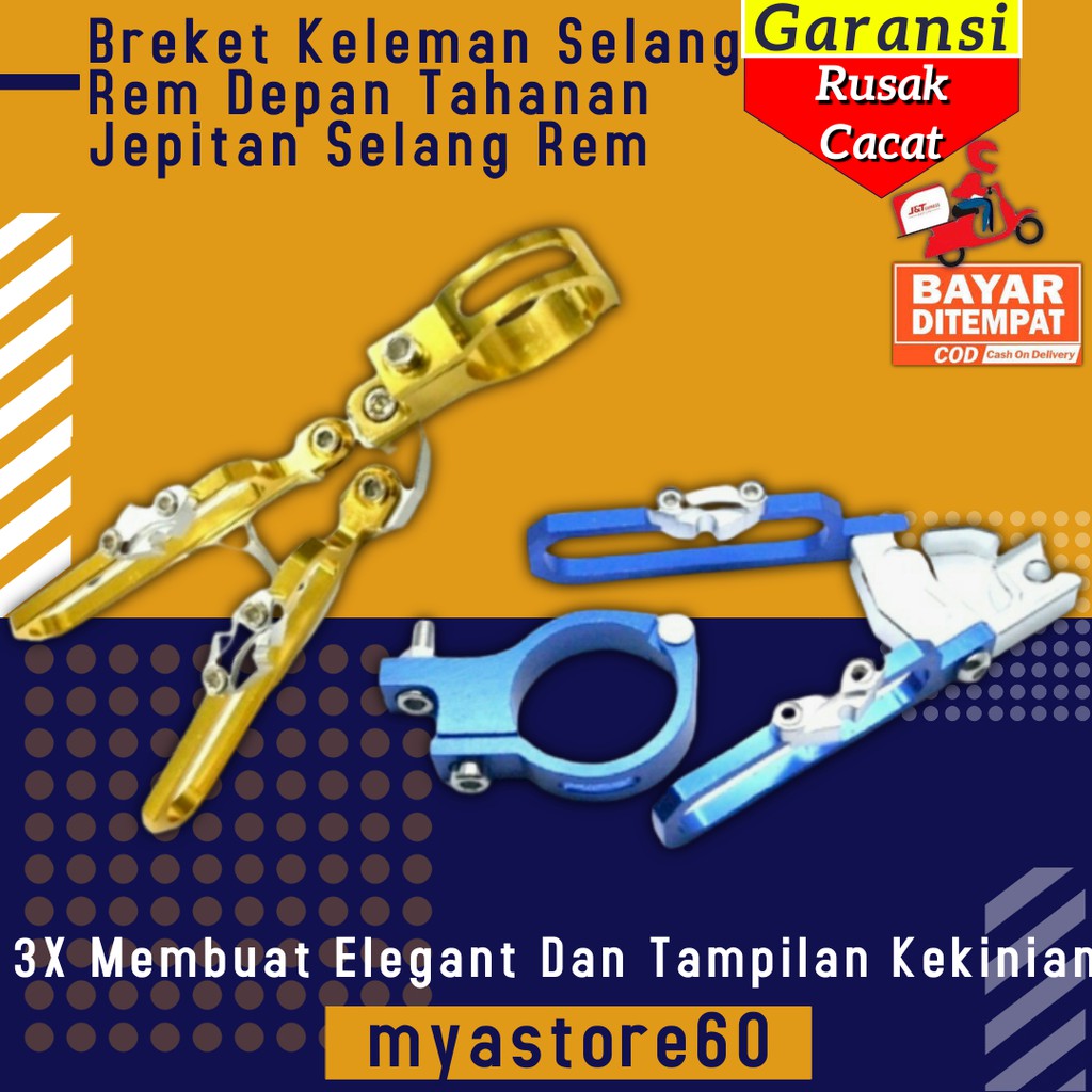 Breket Kleman Keleman Selang Rem Depan Tahanan Jepitan Selang Rem Depan Aksesoriis Motor Universal