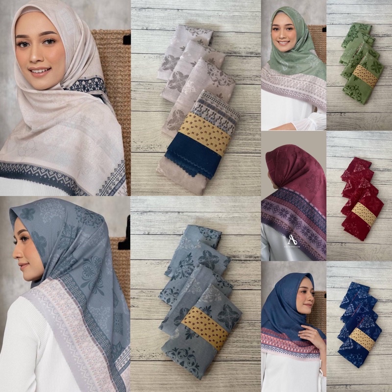 Afrahijab/ Segi Empat Voal Motif 090