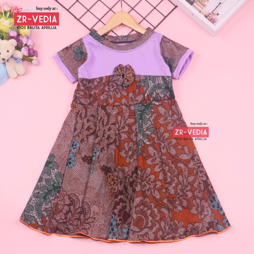 Dress Kelly 3-4 Tahun / Simple Dres Pesta Murah Grosir Gaun Anak Cewek Baju Balita Perempuan Harian