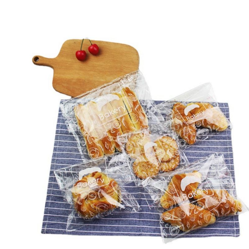 Kantong Plastik OPP Roti isi 100pcs / kemasan kue bakery / Plastik Packing Roti / Plastik Home Baking