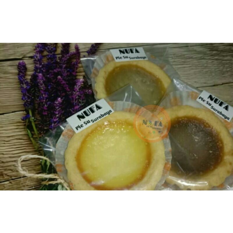 

Pie susu Jumbo 10pcs Aneka Topping dan Rasa / FREE packing / pie aneka rasa dan topping/ pie Bali/ Nufa Pie Susurabaya