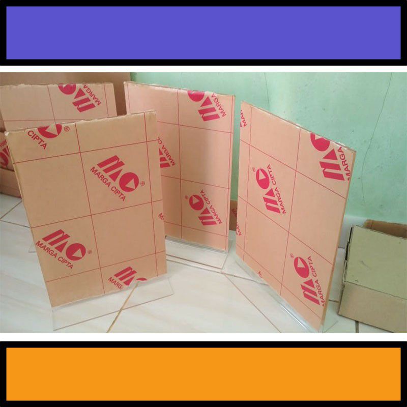 

Display Daftar Menu Bahan Akrilik Ukuran A4 Bentuk L / T