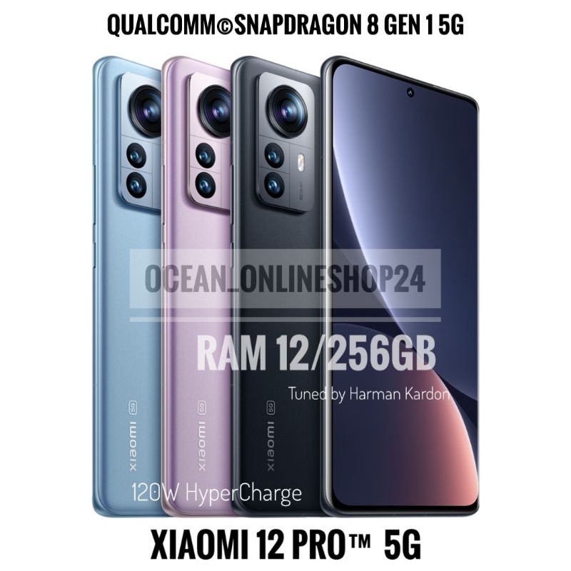 XIAOMI 12 PRO 5G RAM 12GB 256GB - GRAY / BLUE / PURPLE - SDD™8 Gen 1 - RESMI TAM