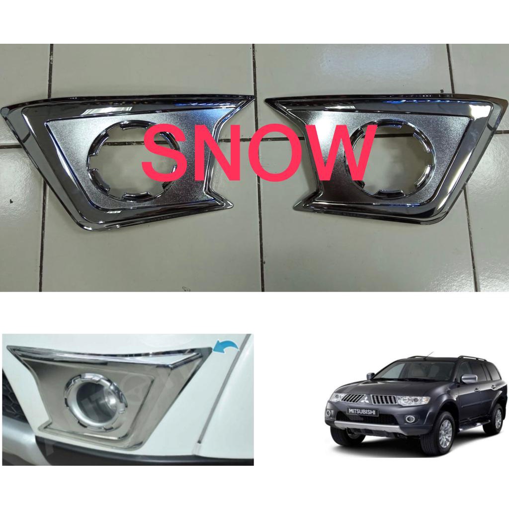 Cover Foglamp Pajero Sport 2010 Up Fog Lamp Full Chrome