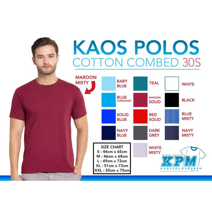 HARGA GROSIR LUSINAN KAOS POLOS SOFT COMBED 30S PREMIUM
