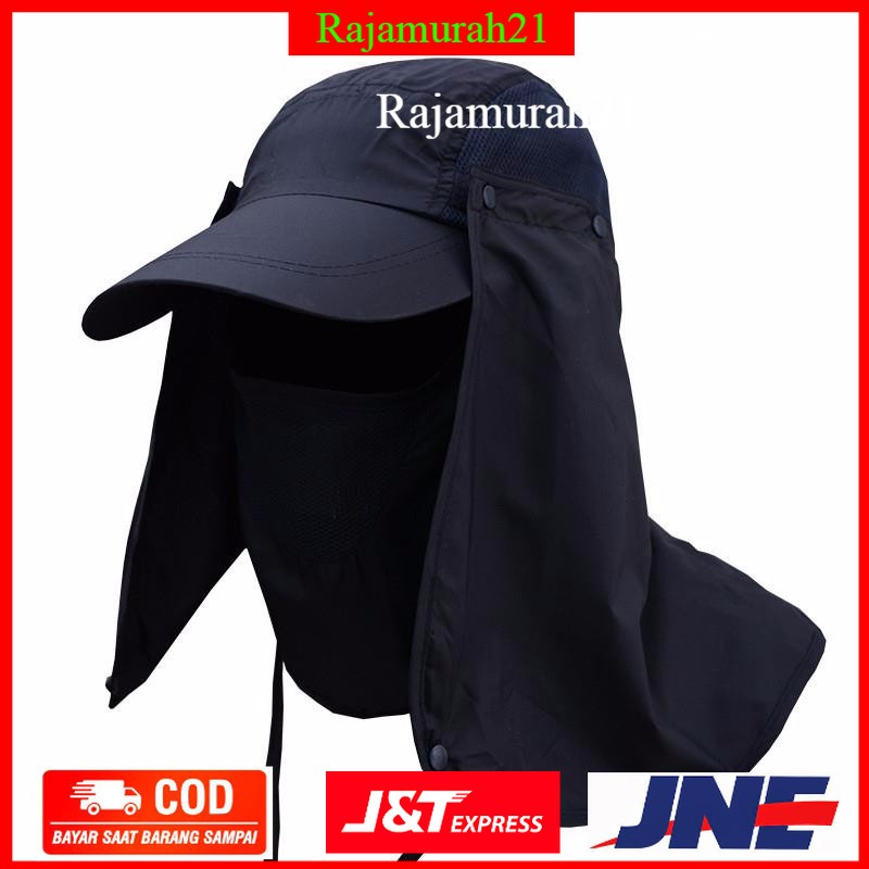 FLYMALL Topi Memancing Tentara Jepang Anti UV Matahari Fishing Hat