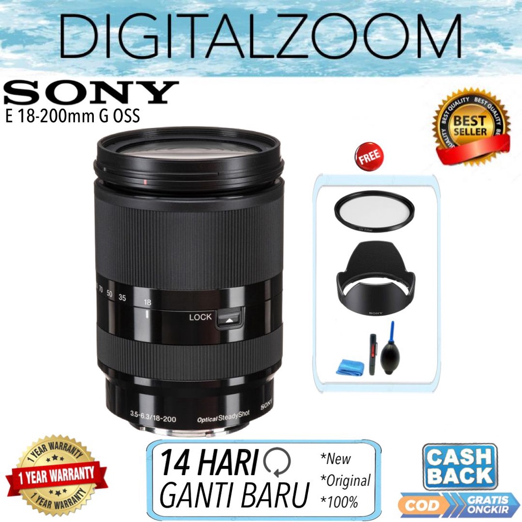 SONY E-MOUNT 18-200mm F3.5-6.3 OSS - LENSA SONY 18-200mm