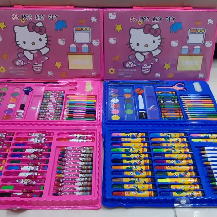 

Crayon Set Koper isi 86 pcs Untuk Mewarnai / Kado Anak Komplit