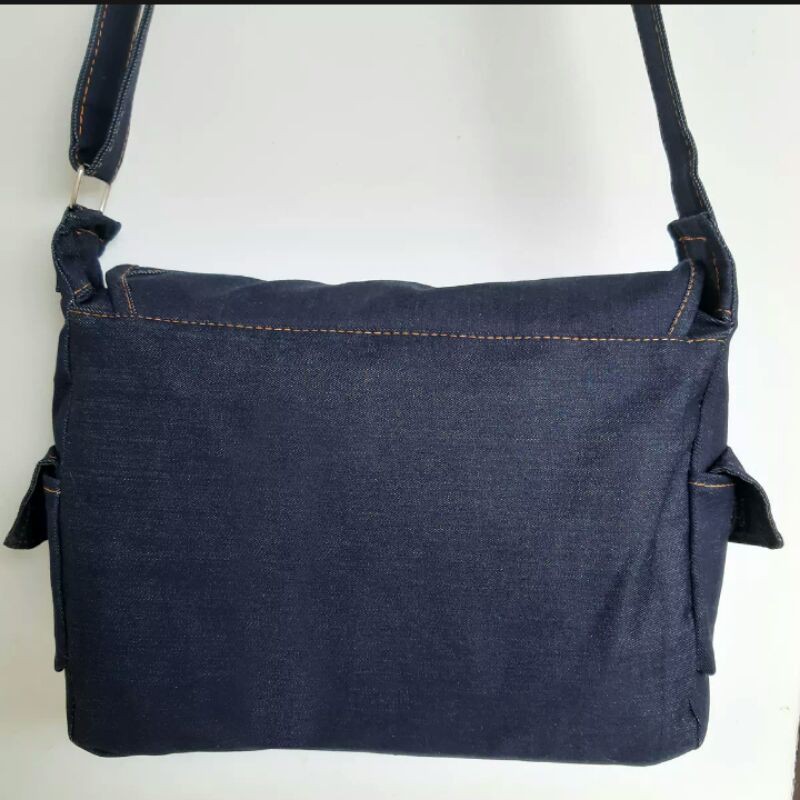 Tas Selempang Bahan Jeans Tas Pria Tas wanita Tas messenger Tas sekolah Tas kuliah Sling bag