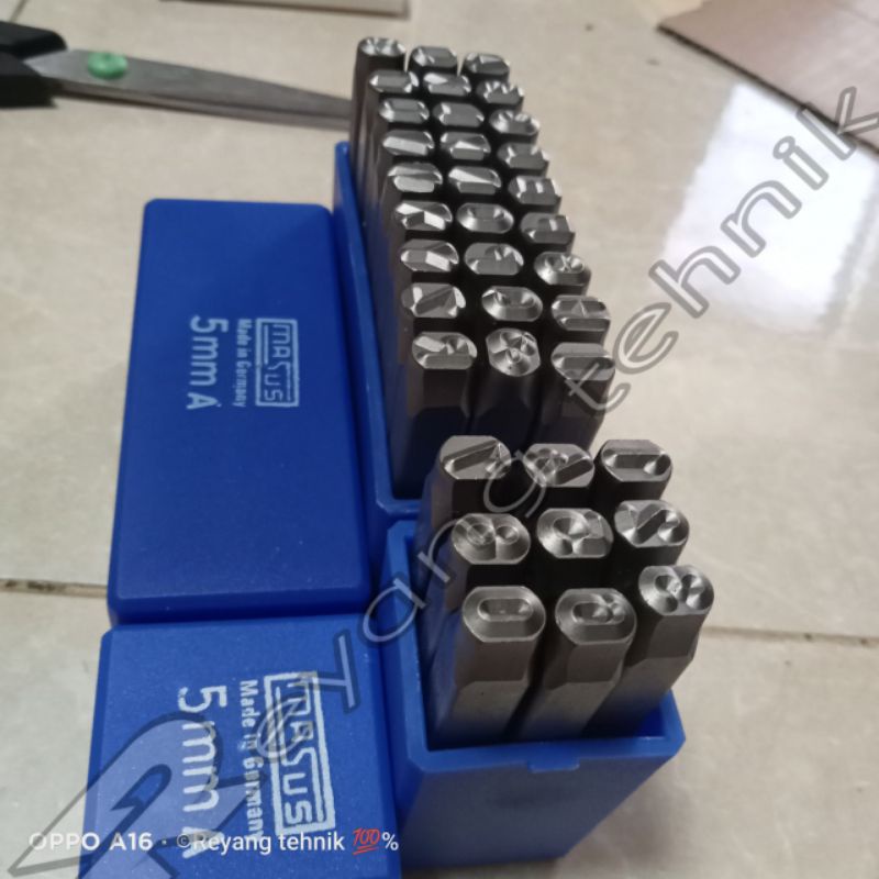 

MASUS Germany 5mm A Alat Ketok Stamp Punch Kapital Huruf A-Z & Nomor Angka 0-9