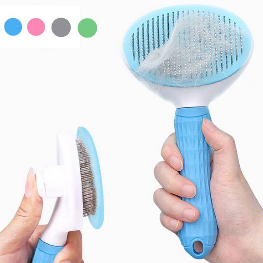 Sisir grooming Otomatis Bahan stainless steel Anti Slip Untuk Anjing / Kucing