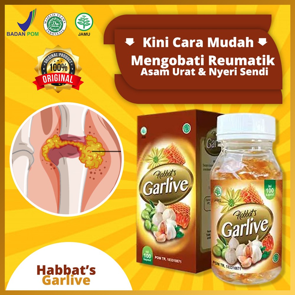 HABBATS GARLIVE BELI 2 GRATIS 1 GARLIVE KOLESTEROL DARAH TINGGI DIABETES ASAM URAT SENDI