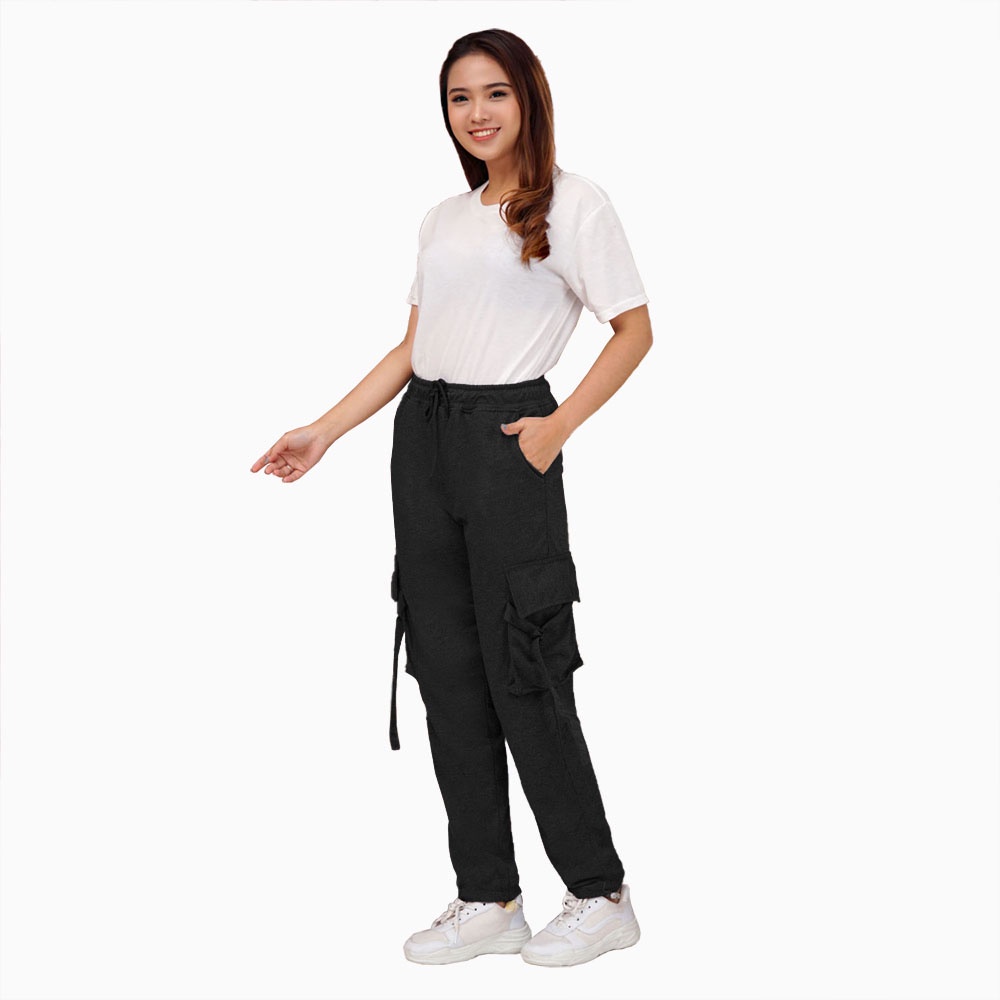 Celana Panjang Jogger Cargo Hypebeast Training wanita Keren Terbaru - XSHOP Juliani