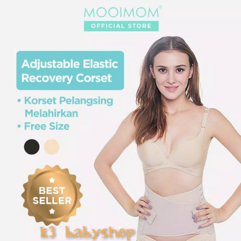 Adjustable Elastic Recovery Corset Mooimom Korset pelangsing habis melahirkan kado hadiah lahiran