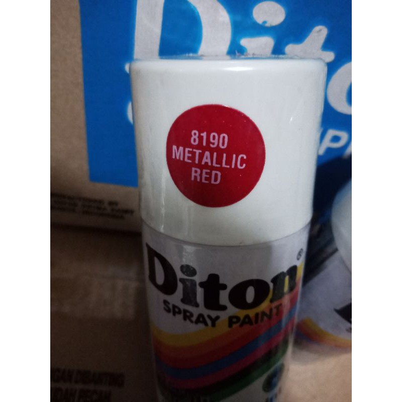 Pilok Pylok Cat Semprot Diton Metallic Red 8190 / Merah Metalik 8190 150cc .