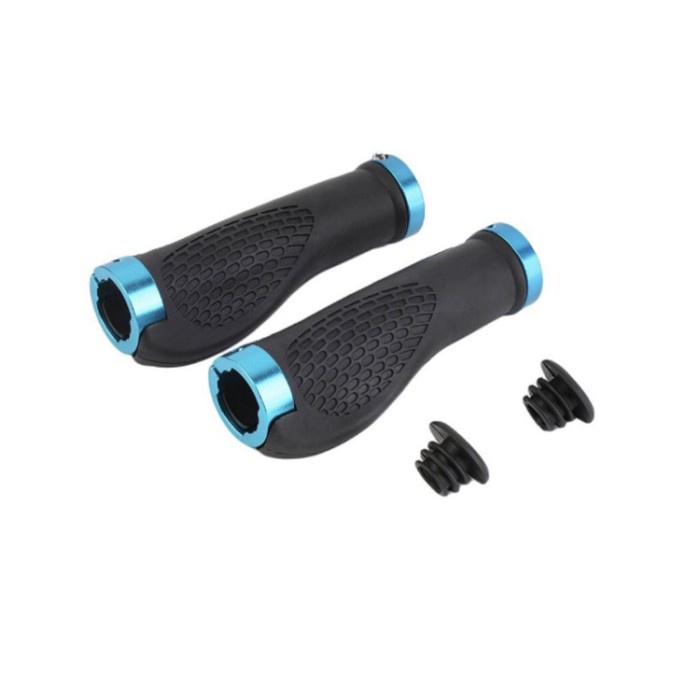 Hand grip stang sepeda double lock sepasang bicycle hand grip