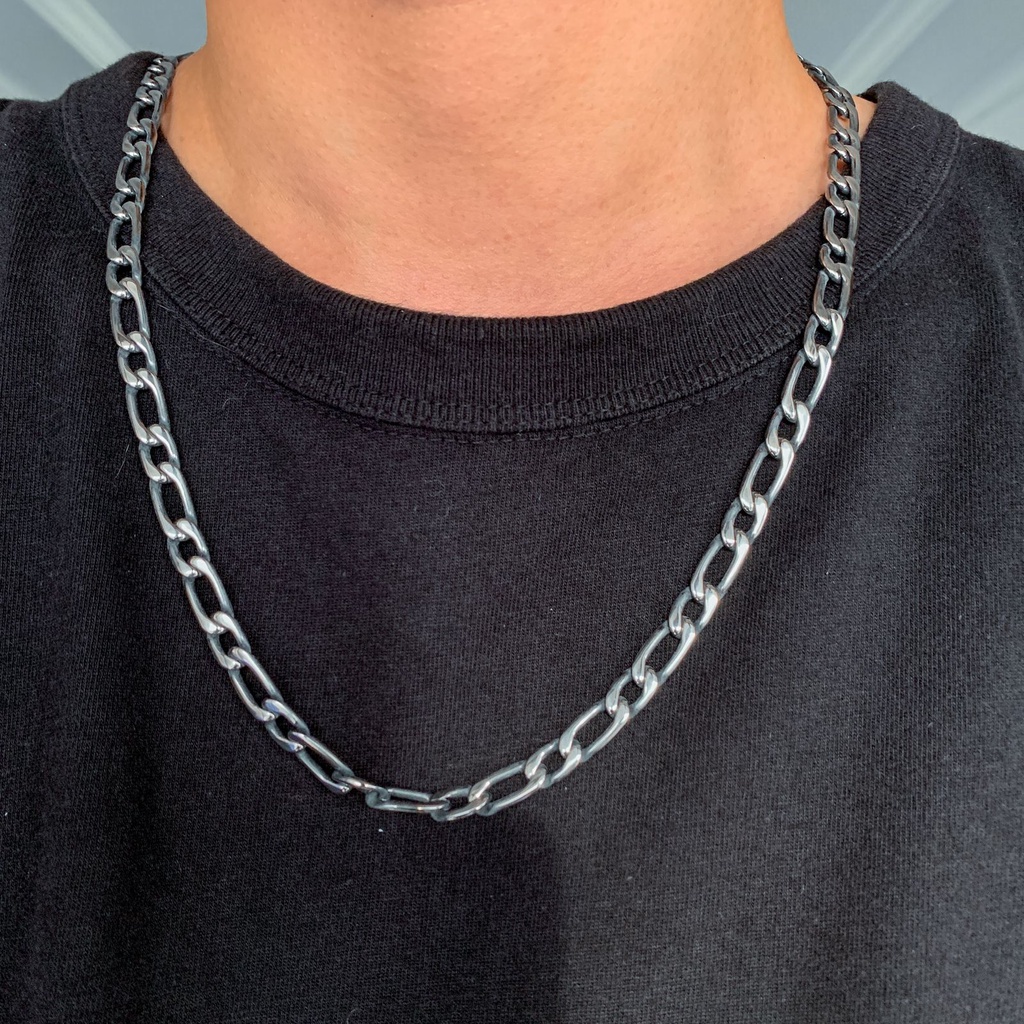 Hip Hop Cuban Chain 3x1 Stainless Steel Men's Bracelet Chain Set