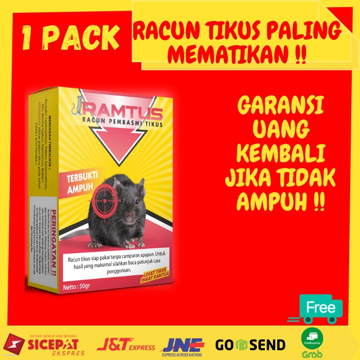 Obat Racun Tikus Ampuh Mati Kering Perangkap Pengusir Jebakan Tikus Ramtus 1 Pack