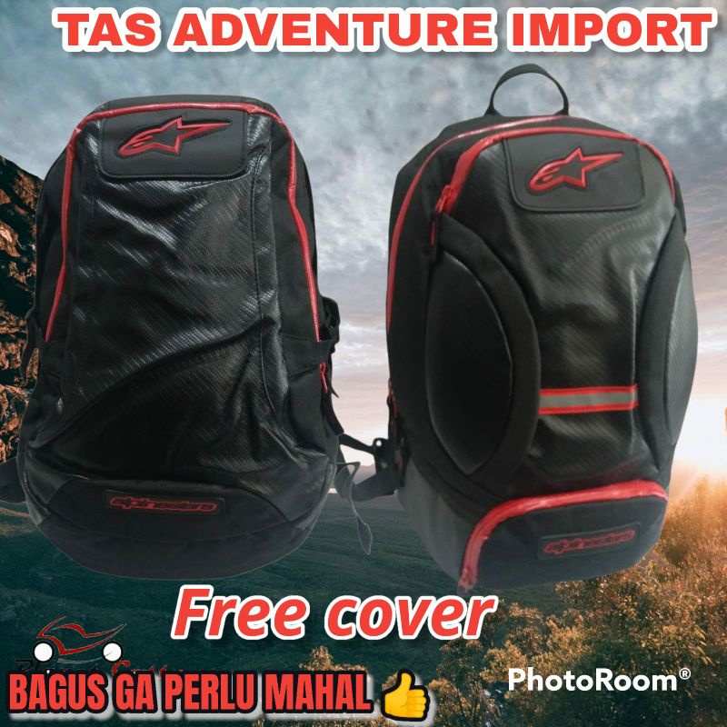 PCRS1 Tas Ransel Motor Import Touring Bag punggung bikers AP muat sepatu sarung tangan helm jaket ce