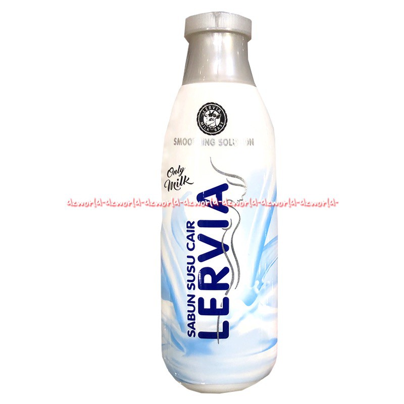 Lervia Sabun Susu Cair 250ml Only Milk Plus Honey Liquid Soap Lerfia Botol