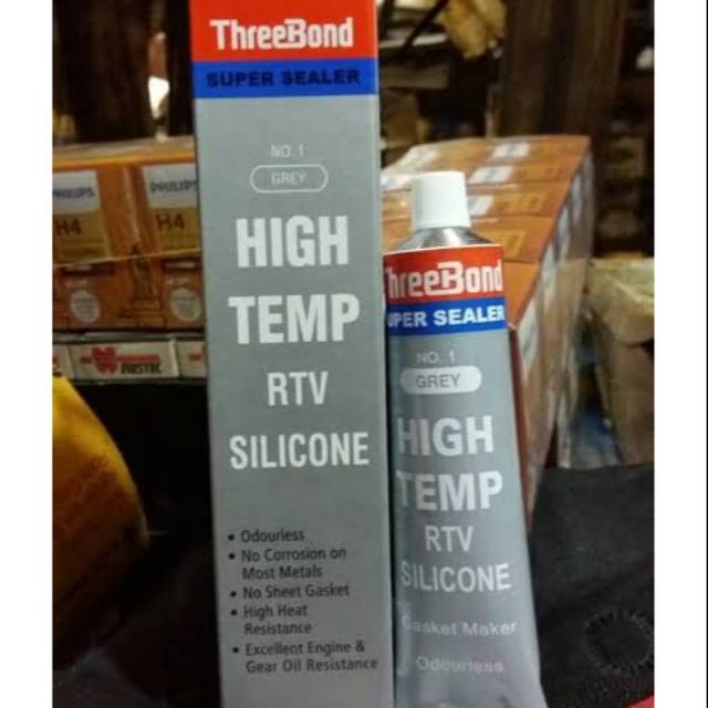 Lem Rtv Threebond Super Sealer High Temp Silicon Grey 75gr