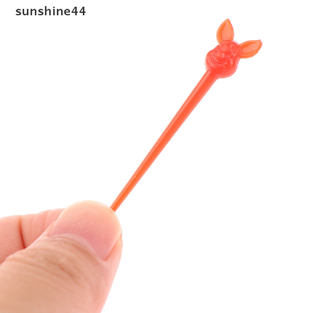 Sunshine 12Pcs Garpu Buah Desain Kartun Lucu Untuk Anak Kecil